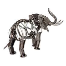 Load image into Gallery viewer, Rustic Recycled Auto Parts Elephant Sculpture - Mighty Rustic Elephant | NOVICA