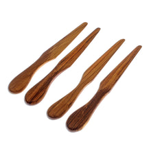 Load image into Gallery viewer, Hand Crafted Teak Wood Spreaders Made in Thailand (Set of 4) - Spread Joy | NOVICA