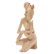 Load image into Gallery viewer, Crocodile Wood Sculpture of Balinese Dancer - Bali Dancer | NOVICA