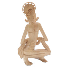 Load image into Gallery viewer, Crocodile Wood Sculpture of Balinese Dancer - Bali Dancer | NOVICA