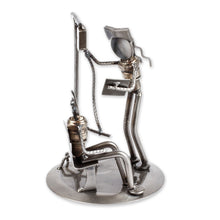Load image into Gallery viewer, Rustic Auto Parts Sculpture of Infusion Nurse - Rustic Infusion Nurse | NOVICA