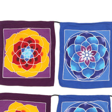 Load image into Gallery viewer, Batik Rayon Bunting with Lotus Motif - Layered Lotus | NOVICA