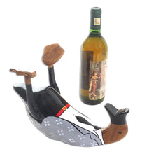 Load image into Gallery viewer, Charming and Dapper Duck Wood Bottle Holder - Gentleman's Choice | NOVICA