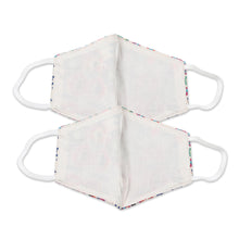 Load image into Gallery viewer, 2 Handmade Colorful Cross Stitch Embroidered Face Masks - Bright Cross-Stitch | NOVICA