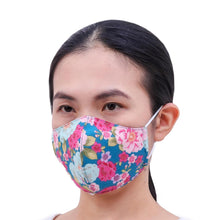 Load image into Gallery viewer, 3 Handmade Floral & Gingham Cotton Masks with Filter Pockets - Happy Spirit | NOVICA