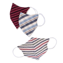 Load image into Gallery viewer, 3 Handcrafted Thai Cotton Filter Pocket Adult Face Masks - Today's Styles | NOVICA