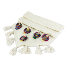Load image into Gallery viewer, Tasseled Worry Doll Motif Table Runner - Ixmucané's Gift | NOVICA