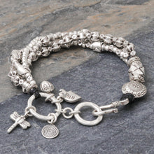 Load image into Gallery viewer, Karen Hill Tribe 950 Silver Beaded Bracelet - Karen Celebration | NOVICA