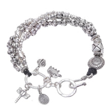 Load image into Gallery viewer, Karen Hill Tribe 950 Silver Beaded Bracelet - Karen Celebration | NOVICA