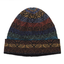 Load image into Gallery viewer, Women's Alpaca Knit Hat in Multicolor - Earth and Sky | NOVICA