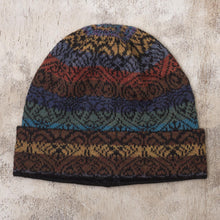 Load image into Gallery viewer, Women's Alpaca Knit Hat in Multicolor - Earth and Sky | NOVICA