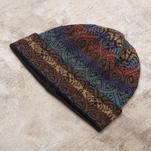 Load image into Gallery viewer, Women's Alpaca Knit Hat in Multicolor - Earth and Sky | NOVICA