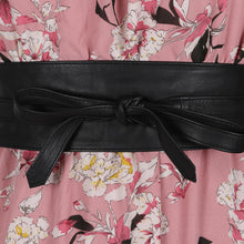 Load image into Gallery viewer, Hand Crafted Black Sheep Leather Obi Belt - Novela in Black | NOVICA