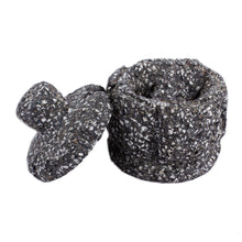 Load image into Gallery viewer, Hand Carved Basalt Trinket Box with Lid - Ancient Ways | NOVICA