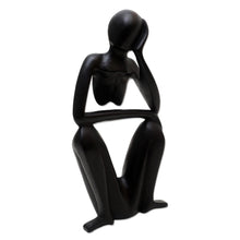 Load image into Gallery viewer, Hand Carved Suar Wood Sculpture - Lingering | NOVICA