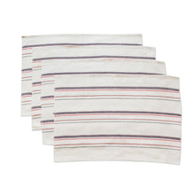 Load image into Gallery viewer, Striped Hand Woven Cotton Placemats (Set of 4) - Individualist in Grape | NOVICA