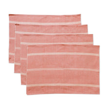 Load image into Gallery viewer, Hand Loomed Honeysuckle Striped Cotton Placemats (Set of 4) - Solola Honeysuckle | NOVICA
