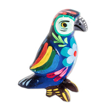 Load image into Gallery viewer, Multicolored Hand Painted Pinewood Macaw Figurine - Colorful Macaw | NOVICA