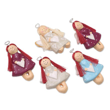 Load image into Gallery viewer, Artisan Crafted Angel Magnets Made from Wood - Angel Contingent | NOVICA