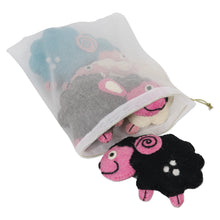Load image into Gallery viewer, Set of 4 Wool Felt Sheep Holiday Ornaments - Counting Sheep | NOVICA