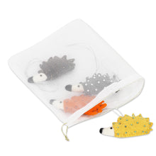 Load image into Gallery viewer, Playful Porcupine Wool Felt Ornaments Set of 4 - Playful Porcupines | NOVICA