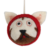 Load image into Gallery viewer, Set of 5 Wool Felt Cat Ornaments - Meow-y Christmas | NOVICA