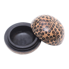 Load image into Gallery viewer, Hand Carved Decorative Wood Box - Lively Leaves | NOVICA