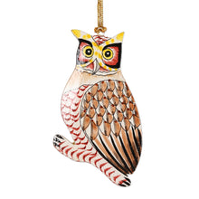 Load image into Gallery viewer, Unique Owl Ornaments from India (Set of 6) - Owl Be Home for Christmas | NOVICA