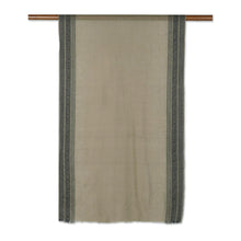 Load image into Gallery viewer, Hand Made Geometric Wool Shawl from India - North Side | NOVICA