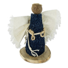 Load image into Gallery viewer, Central American Natural Fiber Angel Statuette - Night Angel | NOVICA