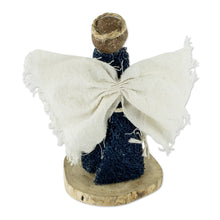 Load image into Gallery viewer, Central American Natural Fiber Angel Statuette - Night Angel | NOVICA