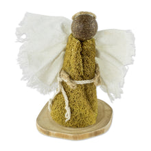 Load image into Gallery viewer, Central American Natural Fiber Angel Statuette - Meadow Angel | NOVICA