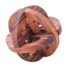 Load image into Gallery viewer, Hand Crafted Raintree Wood Puzzle Game from Thailand - Global Mystery | NOVICA