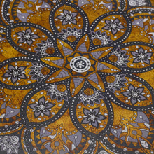 Load image into Gallery viewer, Hand Crafted Reverse-Painted Glass Tray - Golden Aura | NOVICA