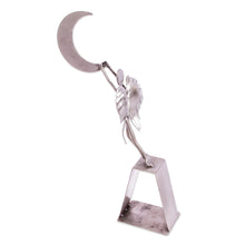 Load image into Gallery viewer, Angel-themed Recycled Metal Sculpture - Capture the Moon | NOVICA