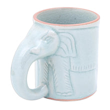 Load image into Gallery viewer, Hand Crafted Celadon Ceramic Elephant Mug - Calming Cup | NOVICA