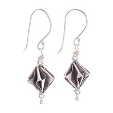 Load image into Gallery viewer, Artisan Crafted Karen Silver Dangle Earrings - Spin City | NOVICA