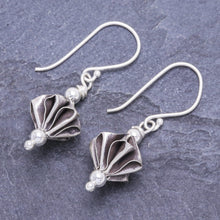 Load image into Gallery viewer, Artisan Crafted Karen Silver Dangle Earrings - Spin City | NOVICA