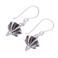 Load image into Gallery viewer, Artisan Crafted Karen Silver Dangle Earrings - Spin City | NOVICA
