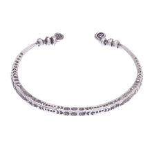 Load image into Gallery viewer, Hand Crafted Sterling Silver Cuff Bracelet - Beauty Mark | NOVICA