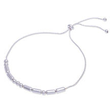 Load image into Gallery viewer, Hand Crafted Sterling Silver Morse Code Beaded Bracelet - Message of Unity | NOVICA