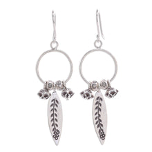 Load image into Gallery viewer, Handmade Sterling and Karen Silver Floral Dangle Earrings - Tribal Tree | NOVICA
