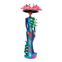 Load image into Gallery viewer, Artisan Crafted Ceramic Catrina Statuette - La Catrina Estrella | NOVICA