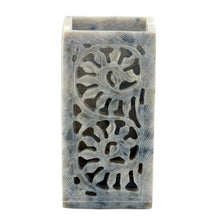 Load image into Gallery viewer, Hand Carved Soapstone Pen Holder from India - Office Order | NOVICA