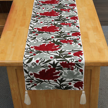 Load image into Gallery viewer, Hand Woven Cotton Table Runner with Floral Motif - Beauty of Kashmir | NOVICA