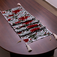 Load image into Gallery viewer, Hand Woven Cotton Table Runner with Floral Motif - Beauty of Kashmir | NOVICA