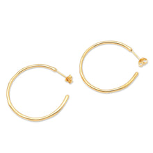 Load image into Gallery viewer, Gold-Plated Brass Half-Hoop Earrings - Almost There | NOVICA