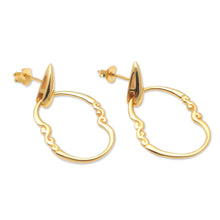 Load image into Gallery viewer, Gold-Plated Balinese Dangle Earrings - Mango Babies | NOVICA