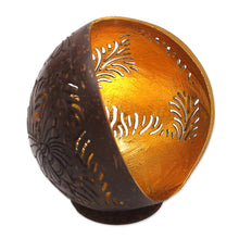 Load image into Gallery viewer, Coconut Shell Butterfly-Themed Catchall - Butterfly Waves | NOVICA