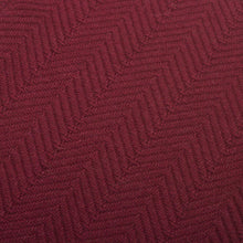 Load image into Gallery viewer, Chevron Pattern Wine Red Throw Blanket - Boomerang in Burgundy | NOVICA